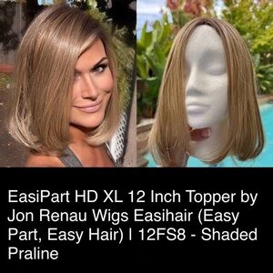 Jon Renau EasiPart HD XL 12 Inch Topper - Shaded Praline